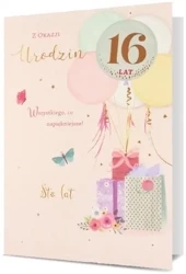 Karnet B6 Urodziny (wymienne cyfry) HM200-2448 - Pan Dragon