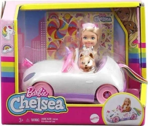 Barbie Chelsea + autko i piesek - Mattel