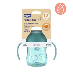 Kubek 360` do nauki samodzieln picia 200ml turkus - Chicco