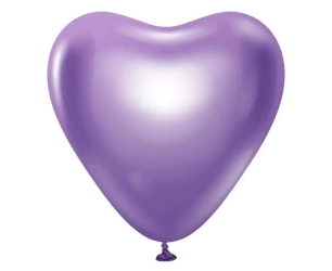 Balony B&C platynowe fioletowe serca 30.5cm 6szt - Godan