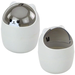 Mini kosz na biurko Miś szary 1L 16cm - Leantoys