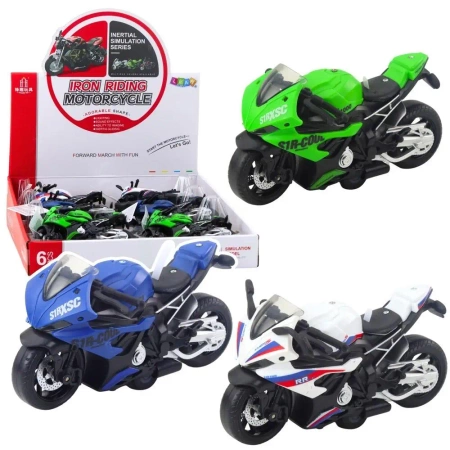 Motocykl wyścigowy z napędem i dźwiękiem MIX - Leantoys