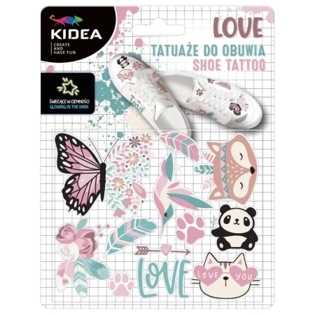 Tatuaże do obuwia świecące w ciemności Love KIDEA - Praca zbiorowa