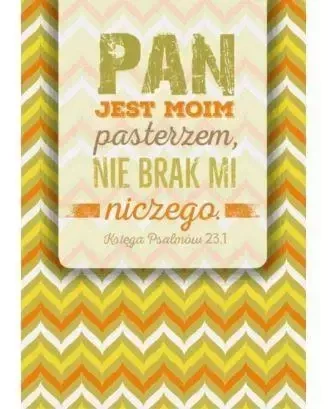 A Kartka składana - Pan Jest Pasterzem moim - Szaron