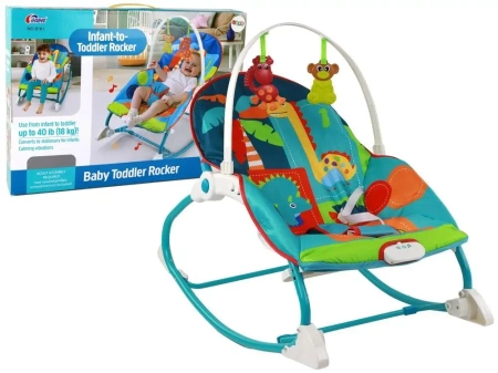 Leżaczek bujaczek 2w1 dinozaury - Leantoys