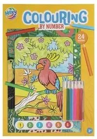 Kolorowanka po numerach kredkami A4