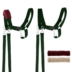 Kantar dla Hobby Horse wodze + futerka zielony - Handlosfera