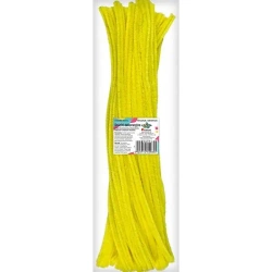 Druciki dekoracyjne 0,6x30cm fluo żółte 50szt - Titanum