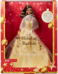 Barbie Signature Lalka świąteczna brązowe włosy - Mattel