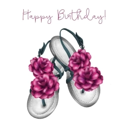 Karnet Swarovski kwadrat CL0317 Urodziny sandały - Clear Creations