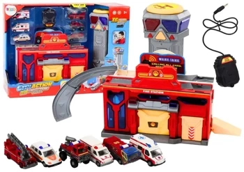 Straż pożarna + pojazdy 6szt - Leantoys
