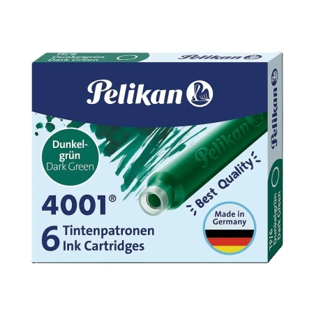 Naboje krótkie TP/6 ciemnozielone - PELIKAN