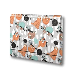 TECZKA ŁAMANA A4 NA GUMKĘ T 0122 LENIWCE FOLIA MAT NIERYSUJĄCA - PENMATE