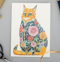 Karnet A083 B6 + koperta Rudy kot - DM Collection