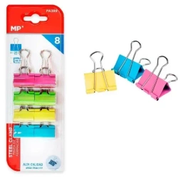Klipsy biurowe kolorowe 8szt - MP Main Paper
