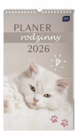Kalendarz 2026 planner rodzinny 25x43 Zwierzaki - INTERDRUK