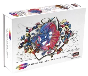 Puzzle 112 drewniane kolorowe Ryba - EUREKA 3D