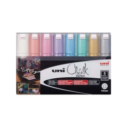 Markery metaliczne kredowe PWE-8K 8 kolorów - UNI