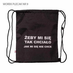 Worek plecak Żeby mi się tak chciało - Pajacyk