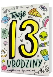 Karnet B6 Urodziny 13 HM200-2459 - Pan Dragon
