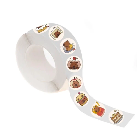 Naklejki na rolce Kapibara 500szt - Dalprint dpCraft