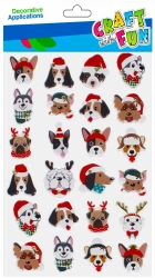 Naklejki BoŻe Narodzenie ZwierzĘta W Czapce Craft with Fun 501876