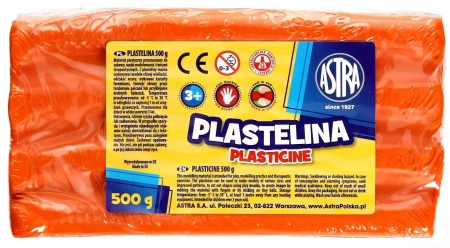 Plastelina 500 g, pomarańczowa