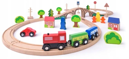 WOODYLAND Drew.kolejka Ósemka z pociąg.40el 30616