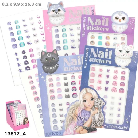 Naklejki na paznokcie Top Model 100 sztuk mix wzorów 13817A - DEPESCHE