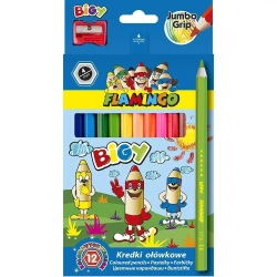 Kredki ołówkowe Jumbo Bigy 12 kolorów - Titanum