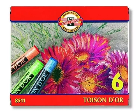 Kredki Pastele Toison D'or 6 kolorów - Koh-I-Noor