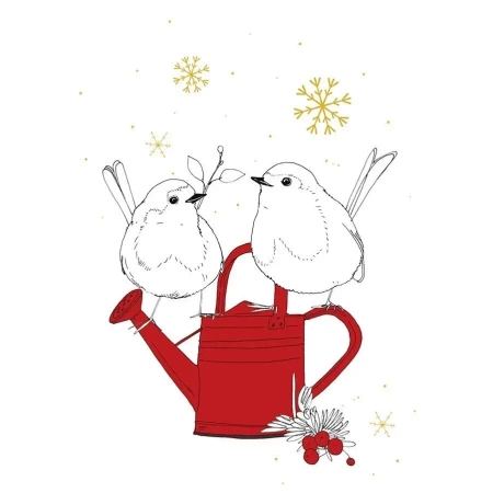 Karnet Swarovski kwadrat CL3209 Święta Ptaszki - Clear Creations