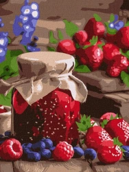 Malowanie po numerach - Dżem malinowy 30x40cm - Ideyka