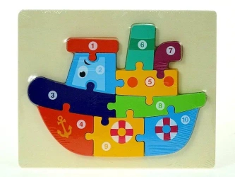 Puzzle drewniane Łódka - ADAR