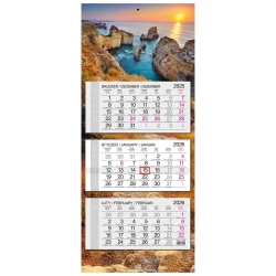 Kalendarz 2026 trójdzielny główka płaska Algarve - EV-Corp