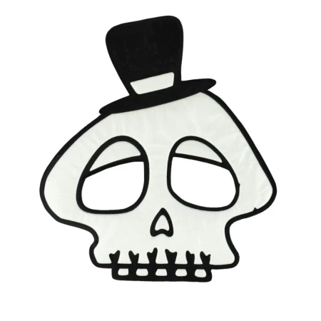 Maska na Halloween flokowana Czaszka - Arpex