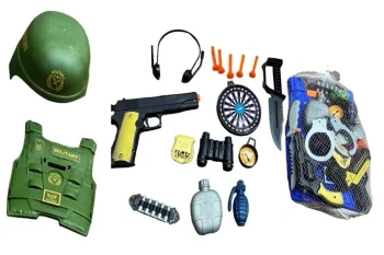 Zestaw wojskowy pełny ekwipunek z kamizelką - Pro Kids