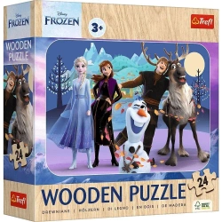 Puzzle drewniane 24 Niesamowita Kraina Lodu TREFL
