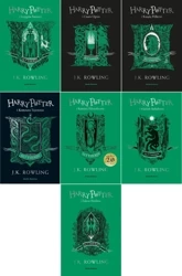 Harry Potter 1-7 PAKIET Slytherin J.K. Rowling 7 książek zielone - Joanne K. Rowling