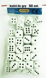 Kości do gry (kpl 50 sztuk) - Adamigo