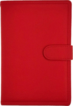 Kalendarz 2026 B5 tygodniowy z zapięciem ekoskóra czerwony - Panta Plast kalendarze