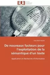 De nouveaux facteurs pour l exploitation de la sémantique d un texte - MALLAK-I