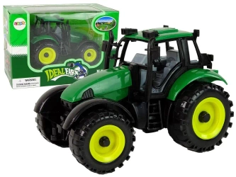 Traktor z otwieraną maską zielony - Leantoys