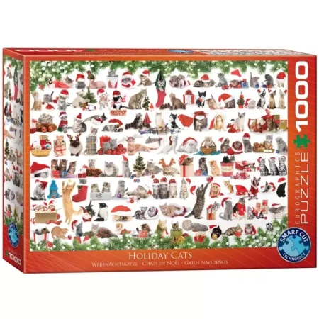Puzzle 1000 Holiday Cats 6000-0940 - Eurographics