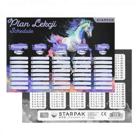 Plan lekcji z tabliczką mnożenia - STARPAK