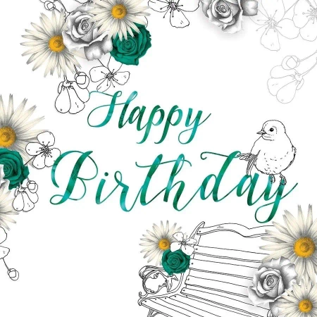 Karnet Swarovski kwadrat CL1405 Urodziny kwiaty - Clear Creations