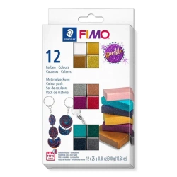 Zestaw Fimo Effect Sparkle 12 kostek 25g - Staedtler