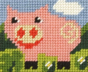 Haft. Moje pierwsze wyszywanie - Świnka - Anex-bis