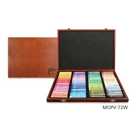 GALLERY ARTISTS PASTELE OLEJNE MIĘKKIE MOPV-72W KOMPLET 72 SZT.W OP. DREWNIANYM - MUNGYO