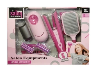 Zestaw fryzjerski prostownica ze światłem i akcesoriami - SWEDE